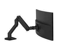 Ergotron - HX Premium Heavy Duty Monitor Arm, Single Monitor VESA Desk Mount - for Flat or Slight Curved Ultrawide Monitors Up to 49 inches, 20 to 42 lbs - Standard Pivot, Matte Black