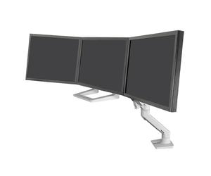 Ergotron HX Triple Monitor Bow Kit - Mounting component (handle, 3 pivots, hinge) for 3 monitors - white - screen size: up to 24"