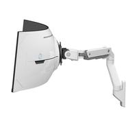 Ergotron - HX VHD Premium Heavy Duty Gaming Monitor Arm, Single Monitor Wall Mount - for 1000R Curved Ultrawide Monitors Up to 57 Inches, 13-17kg, VESA 75x75mm or 100x100mm - White (45-694-216)