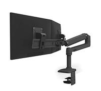 Ergotron LX - Mounting kit (articulating arm, 2 pivots, dual displays bow, base, 2-piece desk clamp, 8" pole, extension) - for 2 LCD displays - dual direct - matte black - screen size: up to 25"