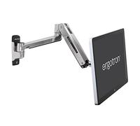 Ergotron - LX HD Sit-Stand Single Monitor Arm, VESA Wall Mount - for Monitors Up to 49 Inches, 6.4-13.6 - Polished Aluminum (45-383-026)