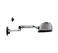 Ergotron LX Wall Mount Keyboard Arm - Keyboard/mouse arm mount tray - wall mountable - polished aluminium,Black