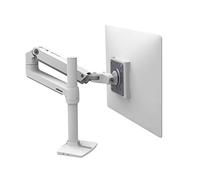 Ergotron - LX Premium Monitor Arm, Single Monitor Desk Mount - fits Flat Curved Ultrawide Computer Monitors up to 34 Inches, 3.2-11.3kg, VESA 75x75mm or 100x100mm - Tall Pole, White (45-537-216)
