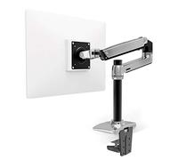 Ergotron - LX Premium Monitor Arm, Single Monitor Desk Mount - fits Flat Curved Ultrawide Computer Monitors up to 34″, 3.2-11.3kg, VESA 75x75mm or 100x100mm - Tall Pole, Polished Aluminum (45-295-026)