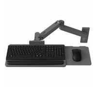 Ergotron - LX Pro Premium Keyboard Arm, Wall Mount Adjustable Keyboard Tray - Dark Grey