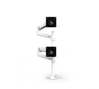 Ergotron LX Series LX Dual Stacking Arm Clamp 9.1 kg 101.6 cm (40") 100 x 100 mm Height adjustment White