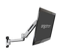 Ergotron - LX Sit-Stand Single Monitor Arm, VESA Wall Mount - for Monitors Up to 42 Inches, 3.2-11.3kg - Polished Aluminum (45-353-026)