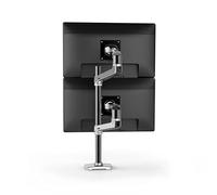 Ergotron - LX Vertical Stacking Dual Monitor Arm, VESA Desk Mount - for 2 Monitors Up to 40 Inches, 3.2-10kg Each - Tall Pole, Polished Aluminum (45-549-026)