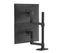 Ergotron - LX Vertical Stacking Dual Monitor Arm, VESA Desk Mount - for 2 Monitors Up to 40 Inches, 3.2-10kg Each - Tall Pole, Matte Black (45-509-224)