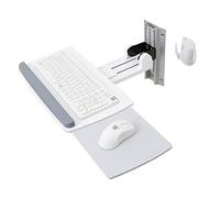 Ergotron Neo-Flex Keyboard Wall Mount - Mounting kit (Wrist Rest, Mouse Pouch, Mount Bracket, Keyboard Tray, mounting Hardware, wall Track 10") for Keyboard/Mouse - White