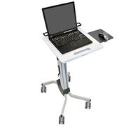 Ergotron - Neo-Flex Rolling Laptop Cart, Mobile Standing Desk Workstation - Laptop, Grey (24-205-214)