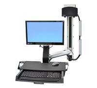 Ergotron StyleView Sit-Stand Combo System with Worksurface 61 cm (24") Wall Aluminium