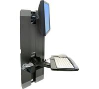 Ergotron StyleView Vertical Lift, Patient Room - Wall mount for LCD display/keyboard/mouse - steel - black - screen size: 24"