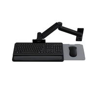 Ergotron - Upgraded LX Pro Premium Keyboard Arm, Wall Mount Adjustable Keyboard Tray - Matte Black