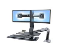Ergotron WorkFit -A, Dual 55.9 cm (22") Desk Black