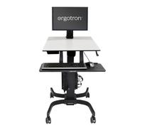 Ergotron WorkFit-C. Single LD Sit-Stand Workstation Black. Grey Multim