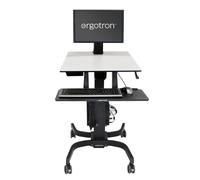 Ergotron WorkFit-C, Single LD Sit-Stand Workstation Black, Grey Multimedia cart