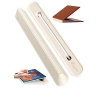 ergounion 3 in 1 Silicone Laptop Stand for Desk: Computer Stand Laptop Riser for Ergonomic Typing, Apple Pencil Case for 1st/2nd Gen, 9 Inch/24cm Colorful Ruler - Desk Accessories, Bright Beige