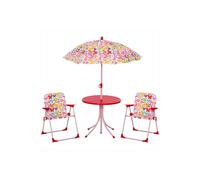 ERGOVEXA Kids Outdoor Bistro Table & Chair Set Butterfly Pattern, Multi ERGOVEXA Multicolor