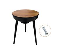 ERGOVEXA Side Table End Coffee Table Bluetooth Speaker Walnut Black ERGOVEXA Multicolor