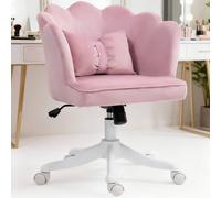 ERGOVEXA Velvet-Feel Petal Back Office Chair, Pink ERGOVEXA Pink
