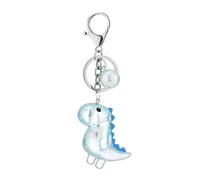 Ergugos Cartoon Cute Dinosaur Keychain Acrylic Keychain Doll Magic Leather Rope Cute Dinosaur key chain Blue Dinosaur Car Ornat Wallet Decoration Animal Keyring DIY Accessories for Teen Gifts,