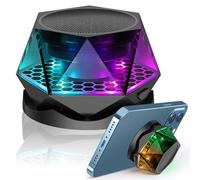 Erha Genius Magnetic Color Changing Bluetooth Speaker, Small Wireless Speaker with Magnetic Base, Powerful, Easy to Attach to Metal Surface, with Steel Ring, Compatible with iPhone 12/13/14/15