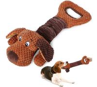Erhalithegro Interactive Tug of War Puppy Toys,Squeaky Pull Toys for Indoor/Outdoor Use Puppy Chew Toys for Teething Plush with Crinkle Paper for Small and Medium
