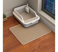 ERHAOG Cat Litter Mat Trapping Mat 50 x 40 cm, Honeycomb Double Layer Design, Urine and Water Proof Material Scatter Control Less Waste Easier to Clean Washable