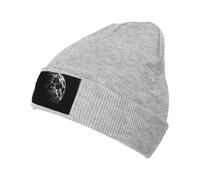 ERhoug Black Background Moon Beanie Knit Hat for Women and Men, Soft Slouchy Winter Warm Skull Cap with Cable Cuffed