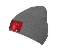 ERhoug Christmas Decoration Background Beanie Knit Hat for Women and Men, Soft Slouchy Winter Warm Skull Cap with Cable Cuffed Deep Heather