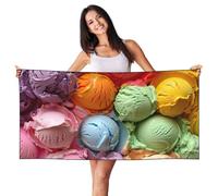 ERhoug Many Colored Ice Cream Quick Soft Beach Towel, 140Ã-70cm Absorbent Lightweight Towels, For Pool, Cabana And Travel