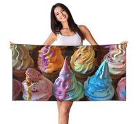 ERhoug Many Colored Ice Cream Quick Soft Beach Towel, 140Ã-70cm Absorbent Lightweight Towels, For Pool, Cabana And Travel
