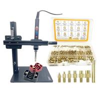 ERHT Heat Set Insert tip Tool Vertical Heat Pressing Machine Heat Brass Inserts 3D Printing and 360pcs Thread Knurled Nut M2 M2.5 M3 M4 M5 M6 (Heat Set Insert Tool)