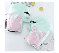 ERHTGUO 1 Pairs Motorcycle Scooter Winter Windproof Bicycle Thickened Warm Protect Rainproof Thick Grip Handlebar Guard Cover Glove(Green Rabbit Handle5)