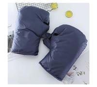 ERHTGUO 1 Pairs Motorcycle Scooter Winter Windproof Bicycle Thickened Warm Protect Rainproof Thick Grip Handlebar Guard Cover Glove(Navy Handle Set)