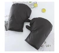ERHTGUO 1 Pairs Motorcycle Scooter Winter Windproof Bicycle Thickened Warm Protect Rainproof Thick Grip Handlebar Guard Cover Glove(Black Handle Cover)