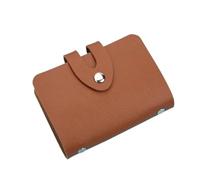 ERHTGUO Business Card Holder Wallet Women Black/Pink/Blue/Green/red/Brown Bank/ID/Credit 24 Bits Case(Brown)