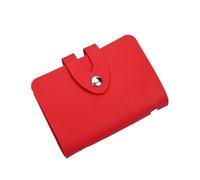 ERHTGUO Business Card Holder Wallet Women Black/Pink/Blue/Green/red/Brown Bank/ID/Credit 24 Bits Case(Red)