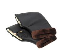 ERHTGUO Handlebar Mitts Waterproof Winter ATV Hand Muffs Gloves Touch-Friendly Bag/Front Wind-Breaking Guard Snowmobile(Pink)