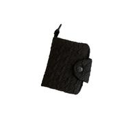 ERHTGUO Ins Simple Zero Wallet Girls Candy Color Card Bag Student Backpack Pendant Buckle Small Coin Purse Cute(Black)