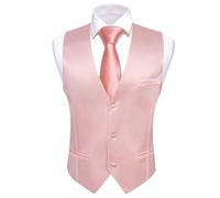 ERHTGUO Mens Suit Vest Slim Fit Men Sleeveless Vest Classic V-Neck Waistcoat Necktie Set Leisure Formal Party Wedding(Color 8,M)