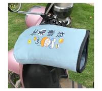 ERHTGUO Motorbike Scooter Handlebar Grip Muffs Waterproof Windproof Motorcycle Hand Gloves Winter Thicken Warmer(Busy make money gray)