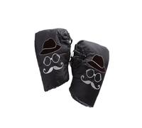 ERHTGUO Motorbike Scooter Handlebar Grip Muffs Waterproof Windproof Motorcycle Hand Gloves Winter Thicken Warmer(Mustach black)