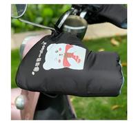ERHTGUO Motorbike Scooter Handlebar Grip Muffs Waterproof Windproof Motorcycle Hand Gloves Winter Thicken Warmer(Smile black)