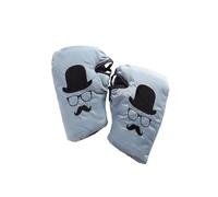 ERHTGUO Motorbike Scooter Handlebar Grip Muffs Waterproof Windproof Motorcycle Hand Gloves Winter Thicken Warmer(Mustach gray)