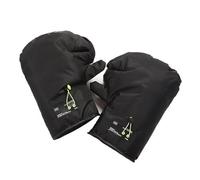 ERHTGUO Motorcycle Handlebar Gloves Windproof Winter Warm Velvet Covers For Scooter Electric Vehicles(Black)