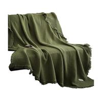 ERHTGUO Summer Blanket Is Lightweight, Breathable Made Of Six-layer Yarn For A Casual Nap Making It Easy To Carry(Green,80x130cm)