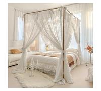 ERHTGUO Summer Princess Mosquito Net Without Frame Romantic Three-door Lace Bed Curtain Home Decor(Color05,1.8x2.0M Bed)