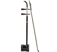 Erhu Adult Beginners Play The Ebony Erhu Instrument Chinese Traditional National 2-String Violin Huqin Exquisite Bone Carving Decoration (Color : Black)